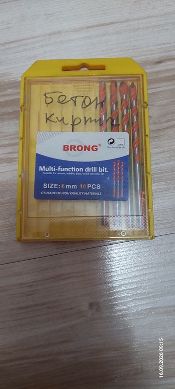 Свёрла универсальные Brong Multi-function drill bit 6 мм в коробке (4 из 10)